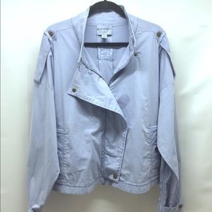 Marrakech Light Blue Moto Style Oversized Jacket